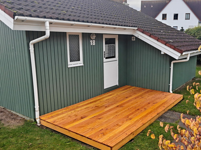 Ferienhaus in Pelzerhaken - Am Waldrand Haus C - Eingangsterrasse