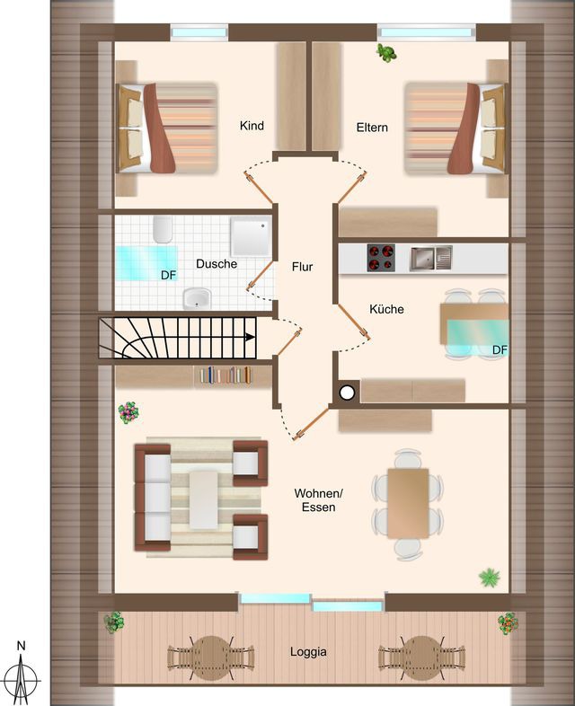 Ferienwohnung in Fehmarn OT Burg - "Haus Nordlicht" Ferienwohnung OG - Bild 8