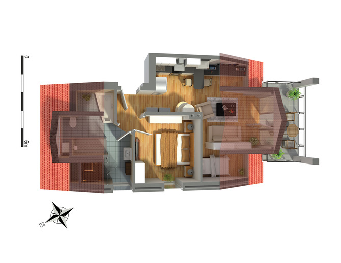 Ferienwohnung in Kellenhusen - Kirschgarten 17 - Visualisierung Nord