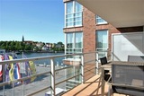 Ferienwohnung in Eckernförde - Apartment 29 "Heimathafen 29", Apartmenthaus Hafenspitze, Blickrichtung Innenstadt/Binnenhafen - Bild 22