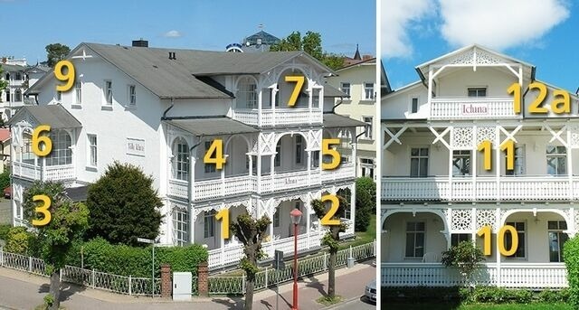 Ferienwohnung in Binz - Villa Iduna / Ferienwohnung No. 3 - EG mit Balkon nach Süden - Bild 14