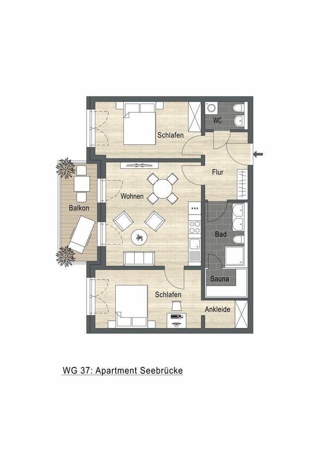 Ferienwohnung in K&uuml;hlungsborn - Waldstra&szlig;e 49, Neu! Riviera 37 - Bild 11